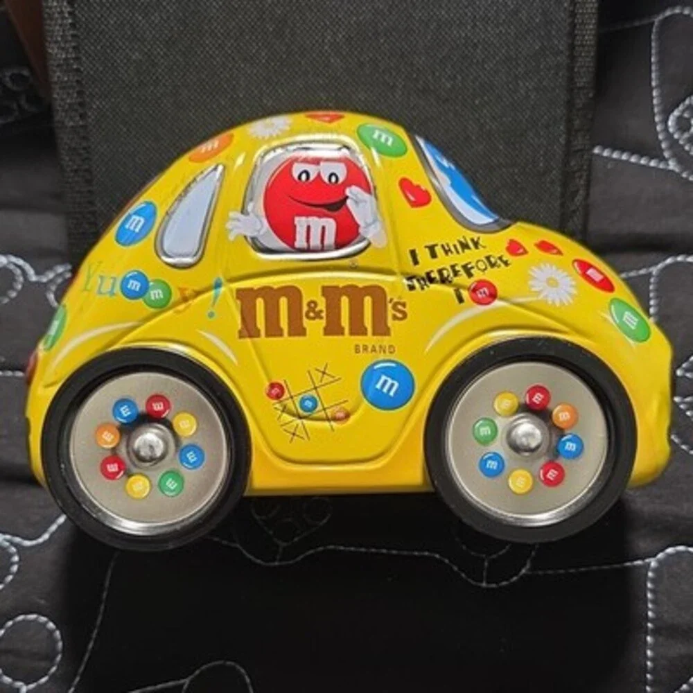 M & M Yellow Volkswagen Tin Car